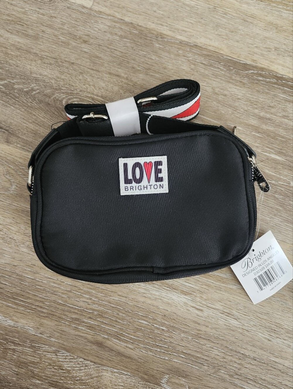 NWT Brighton Black Nylon Crossbody Shoulder Bag